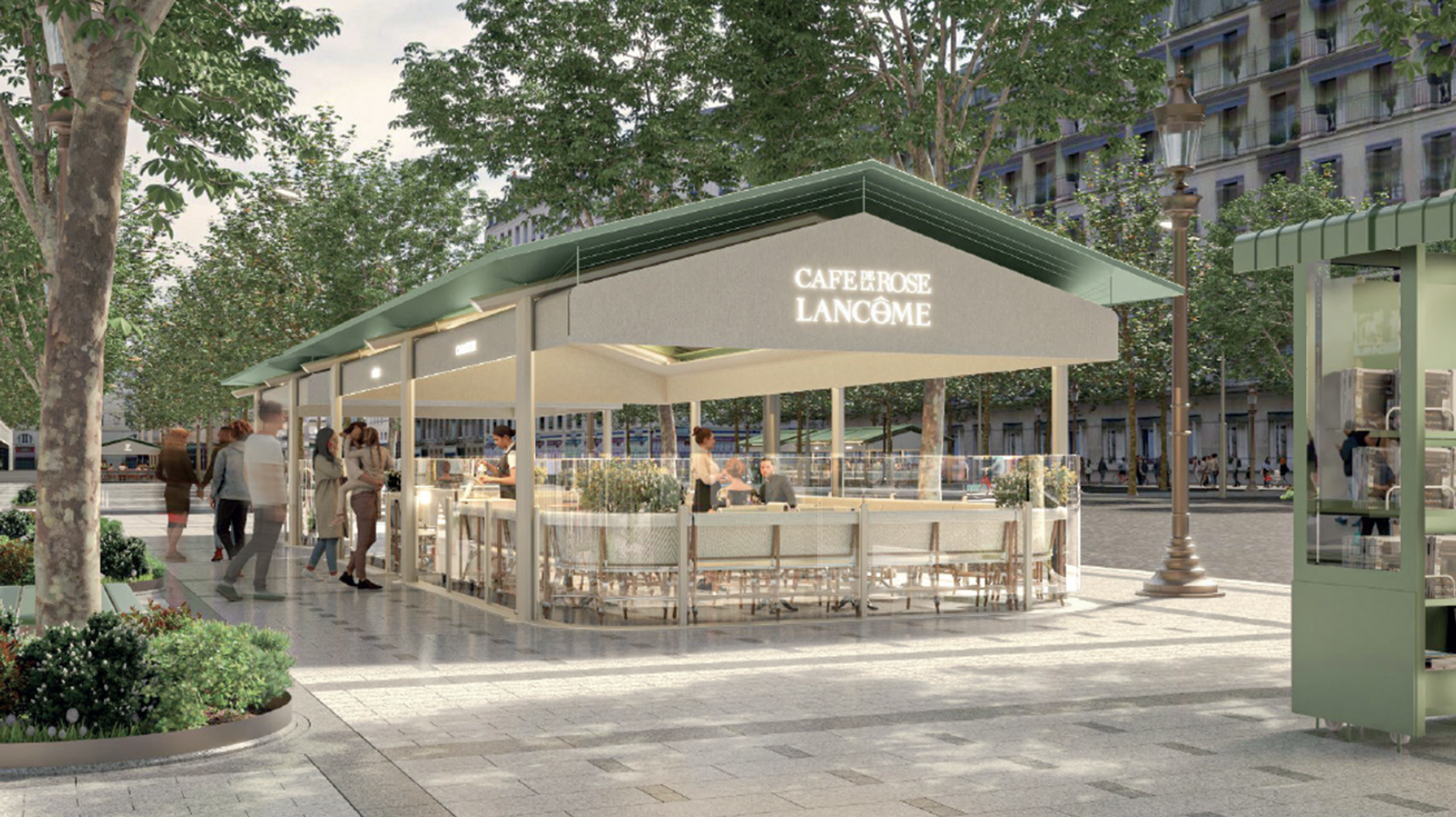 adresse du café lancôme à Paris, salon de thé sur les champs elysées