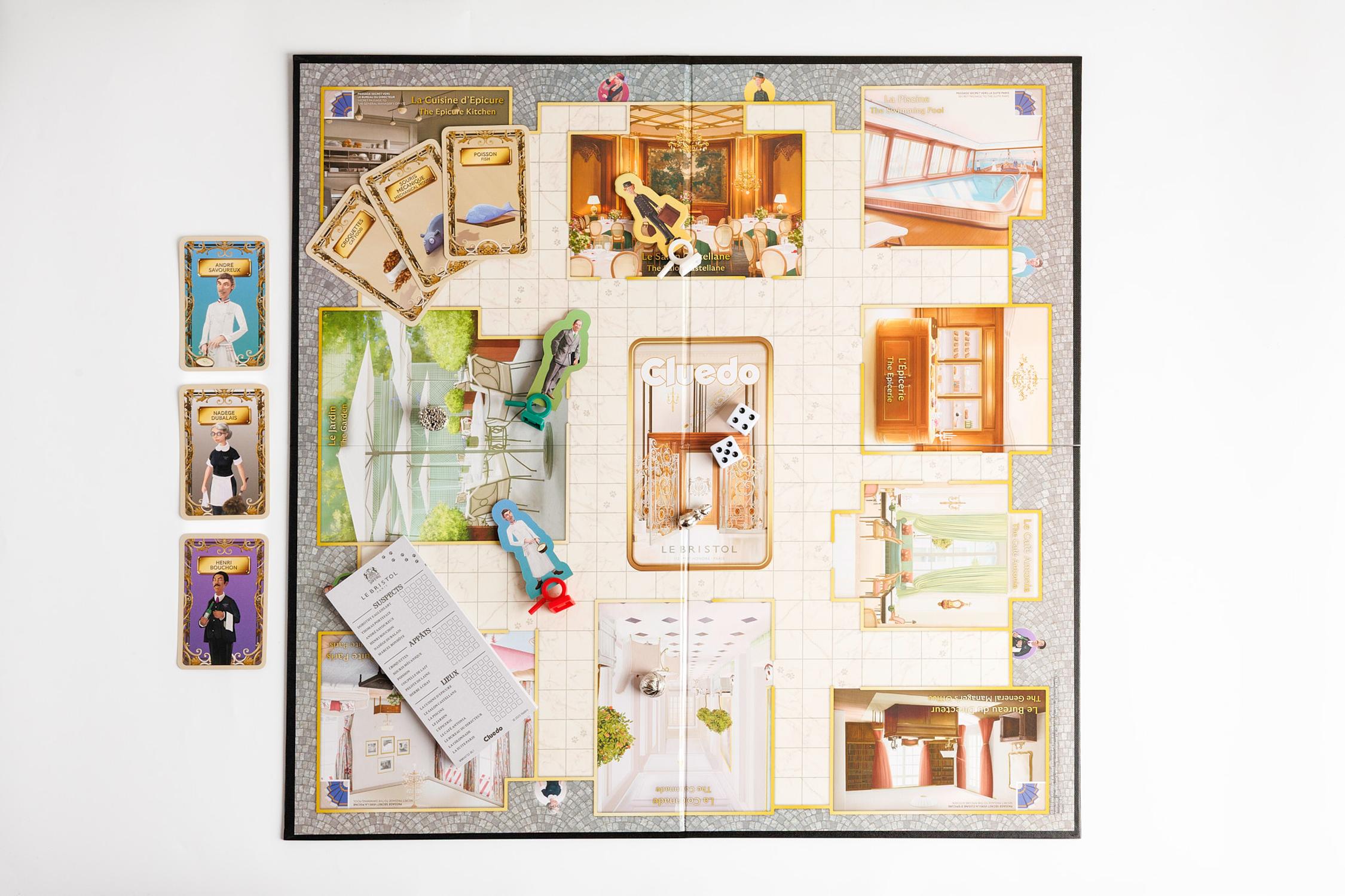 cluedo au bristol paris jeu hôtel de luxe