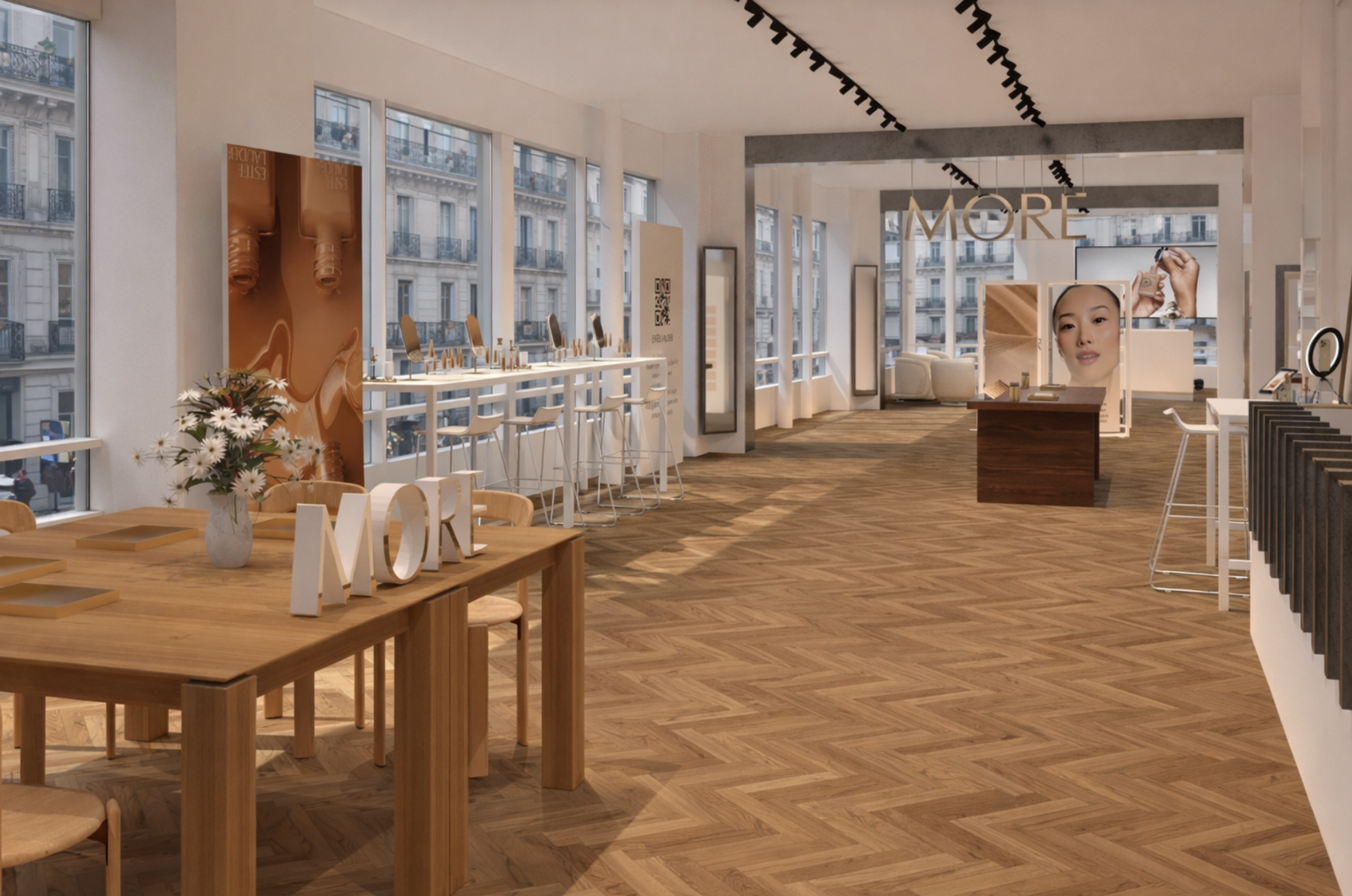 acc&egrave;s au pop up estee lauder &agrave; paris inscriptions