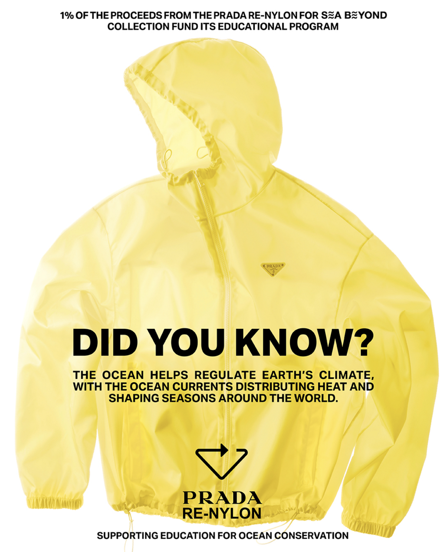 nouvelle campagne de prada pour sa collection durable re-nylon