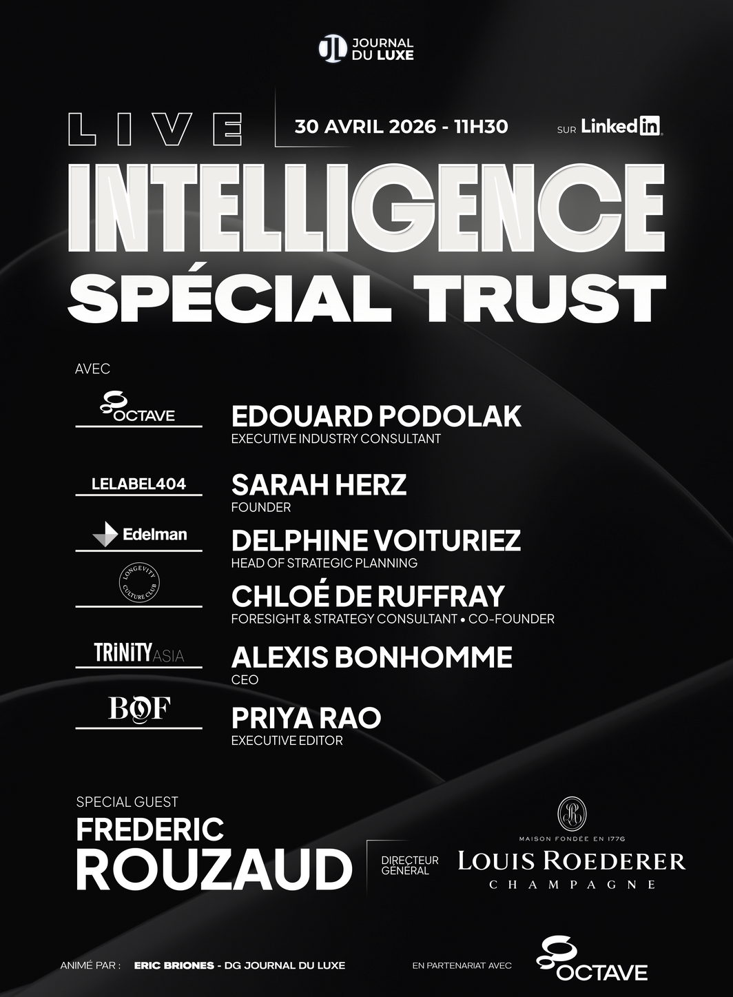 Live Intelligence spécial "Trust" : RDV le 30 avril
