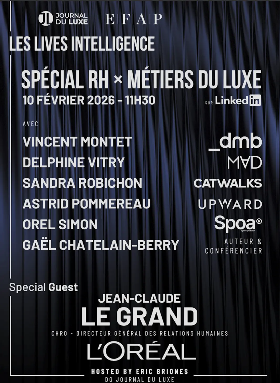 Live Intelligence spécial "RH x Métiers du Luxe" : RDV le 10 février