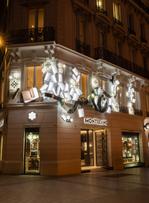 Montblanc transforme sa façade parisienne en tableau féerique pour Noël