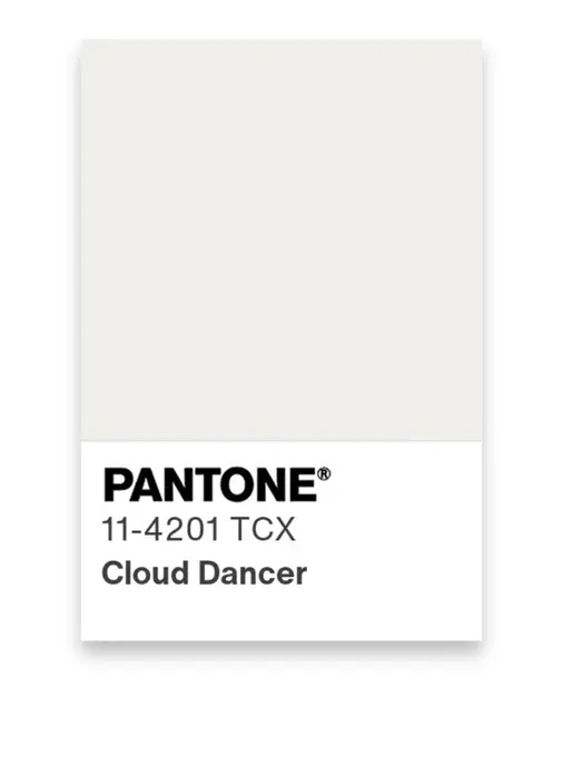 Le blanc Cloud Dancer de Pantone est la couleur de l'année 2026
