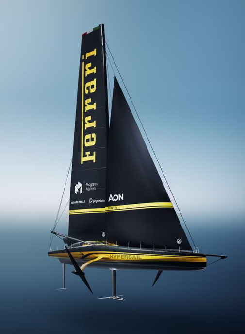 Ferrari quitte l’asphalte pour viser les océans avec le monocoque Hypersail